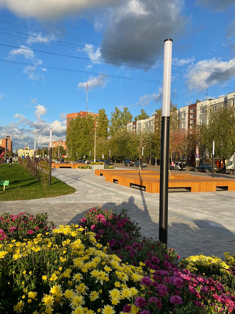 Park area in Tosno, Saint-Petersburg region, 2020